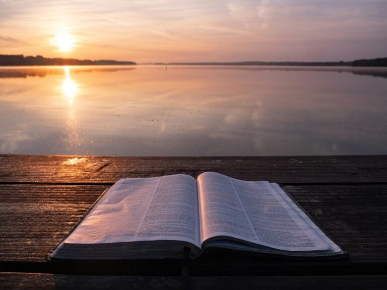 El milagro más grande del mundo y la Biblia, book on top of table and body of water