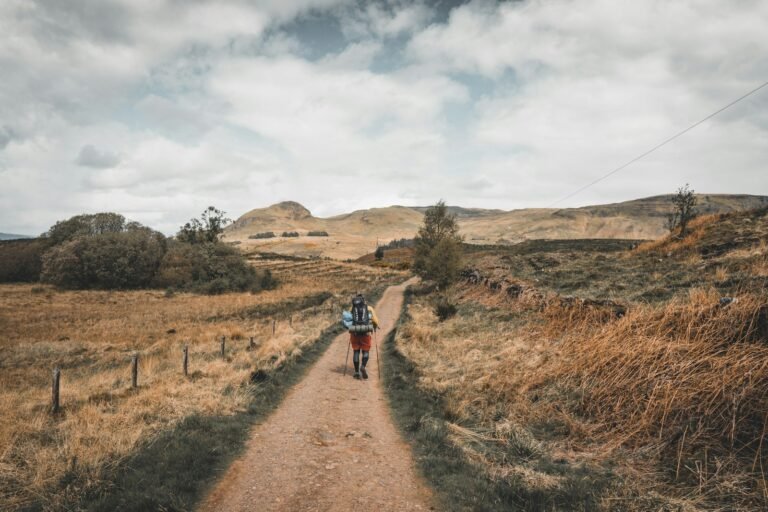 El Regreso del Hijo Pródigo, person in red jacket walking on brown dirt road during daytime